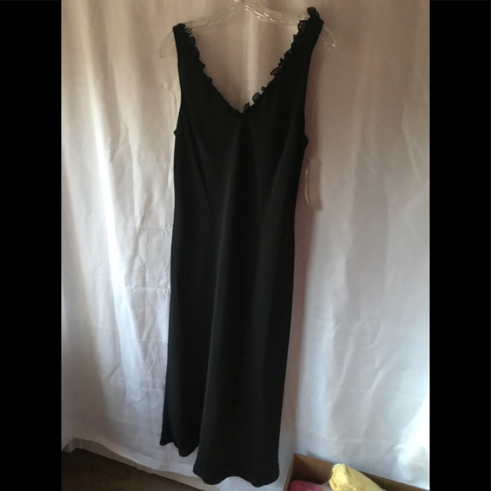 Jones New York Black Dress with Ruffles Size 12 H